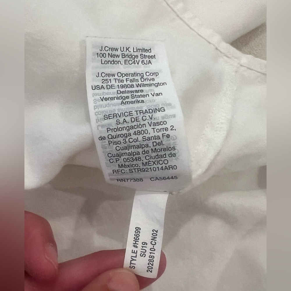 Madewell Courier Button-Back Shirt | White | Size M | Preowned - Picture 13 of 15